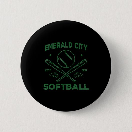 Wizard Of Oz Emerald City Softball Costume Hallowe Button (Vorderseite)