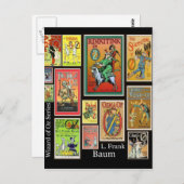 WIzard of Oz L Frank Baum Collage Postkarten (Vorne/Hinten)