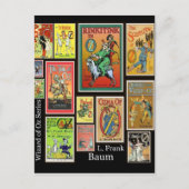 WIzard of Oz L Frank Baum Collage Postkarten (Vorderseite)