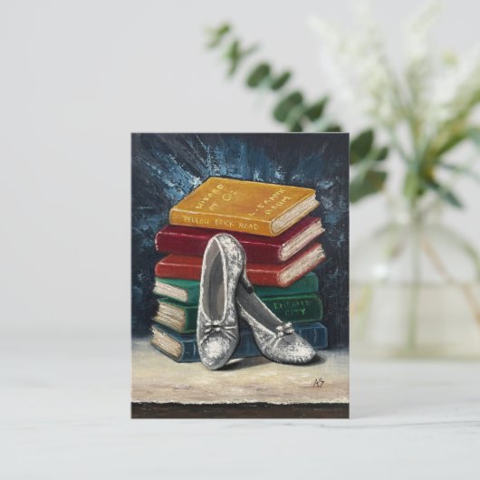 Wizard of Oz Silver Shoes Original Art Postkarte (Stehend Vorderseite)