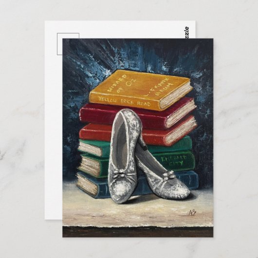 Wizard of Oz Silver Shoes Original Art Postkarte (Vorne/Hinten)