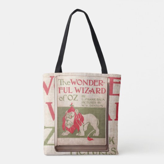 Wizard of Oz Vintage Book Cover Library Tasche (Rückseite)
