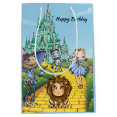 Wizard Of Oz Yellow Brick Road Birthday Gift Bag Mittlere Geschenktüte (Vorderseite)