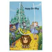 Wizard Of Oz Yellow Brick Road Birthday Gift Bag Mittlere Geschenktüte (Rückseite)