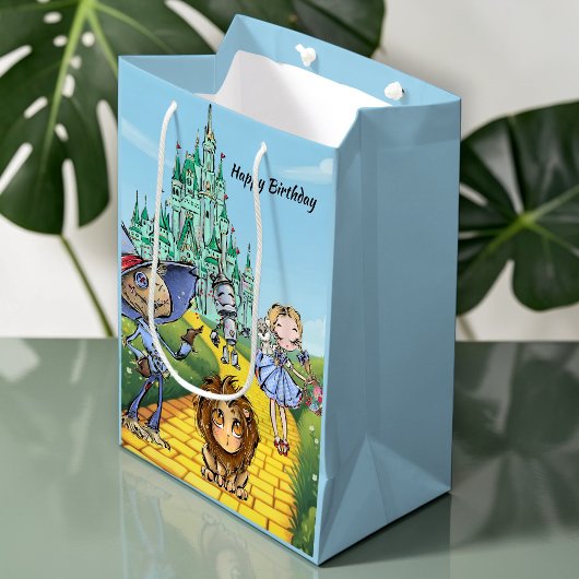 Wizard Of Oz Yellow Brick Road Birthday Gift Bag Mittlere Geschenktüte