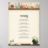 Wizard Party Cocktail Menu Card Poster (Vorne)