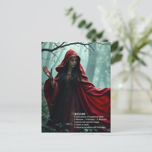 Wizard Postcard Feiertagspostkarte (Stehend Vorderseite)