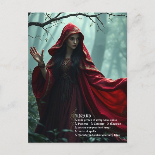 Wizard Postcard Feiertagspostkarte (Vorderseite)