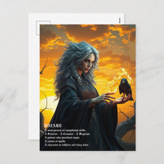 Wizard Postcard Feiertagspostkarte (Vorne/Hinten)