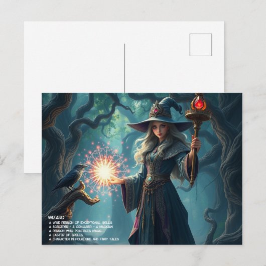 Wizard Postcard Feiertagspostkarte (Vorne/Hinten)