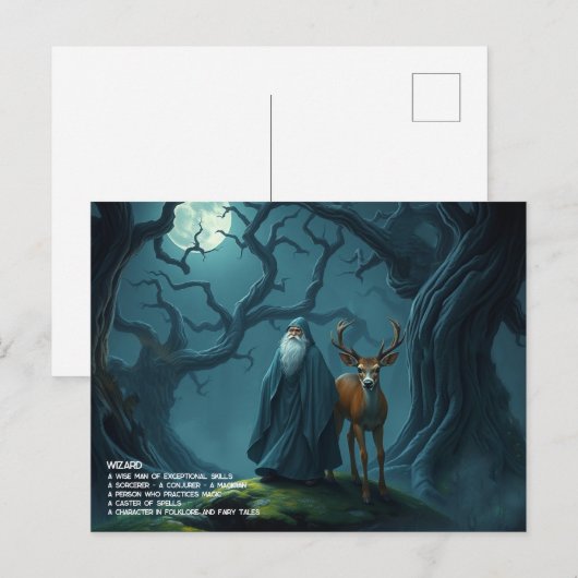 Wizard Postcard Feiertagspostkarte (Vorne/Hinten)