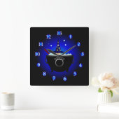 Wizard Posts Wall Clock Quadratische Wanduhr (Zuhause)