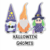 Wizard Pumpkin Hexe Halloween Gnomes Vinyl Decal Aufkleber (Vorderseite)