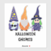 Wizard Pumpkin Hexe Halloween Gnomes Vinyl Decal Aufkleber (Blatt)