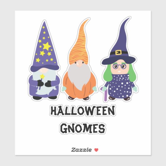 Wizard Pumpkin Hexe Halloween Gnomes Vinyl Decal Aufkleber (Blatt)