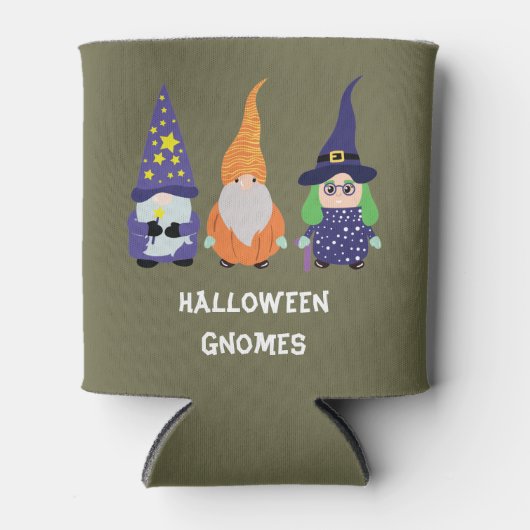 Wizard Pumpkin Witch Halloween Gnomes Dosenkühler (Vorderseite)