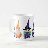Wizard Pumpkin Witch Halloween Gnomes Kaffeetasse (Vorderseite Links)