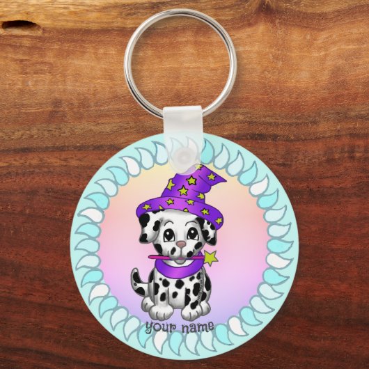 Wizard Puppy dog Schlüsselanhänger (Vorderseite)