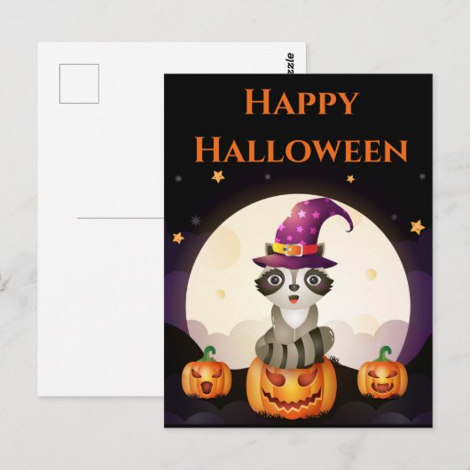 Wizard Raccoon Postkarte (Vorne/Hinten)