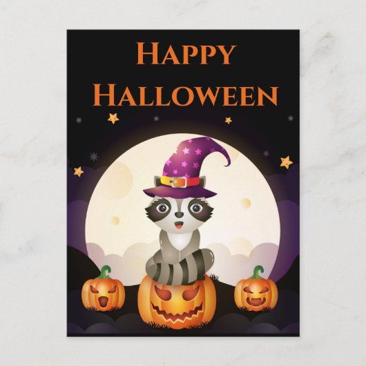 Wizard Raccoon Postkarte (Vorderseite)