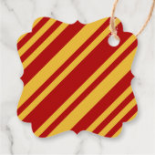 Wizard Red and Gold Blank Extravagant Square Geschenkanhänger (Rückseite)