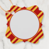 Wizard Red and Gold Blank Extravagant Square Geschenkanhänger (Vorderseite)