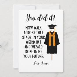 Wizard Robe and Hat Abschluss Funny Custom Card Feiertagskarte