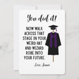 Wizard Robe and Hat Abschluss Funny Custom Card Feiertagskarte