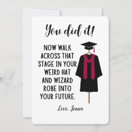 Wizard Robe and Hat Abschluss Funny Custom Card Feiertagskarte