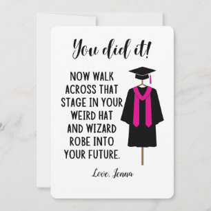 Wizard Robe and Hat Abschluss Funny Custom Card Feiertagskarte