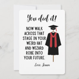 Wizard Robe and Hat Abschluss Funny Custom Card Feiertagskarte