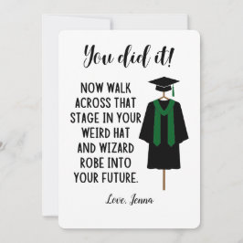 Wizard Robe and Hat Abschluss Funny Custom Card Feiertagskarte