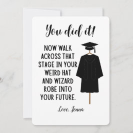 Wizard Robe and Hat Abschluss Funny Custom Card Feiertagskarte