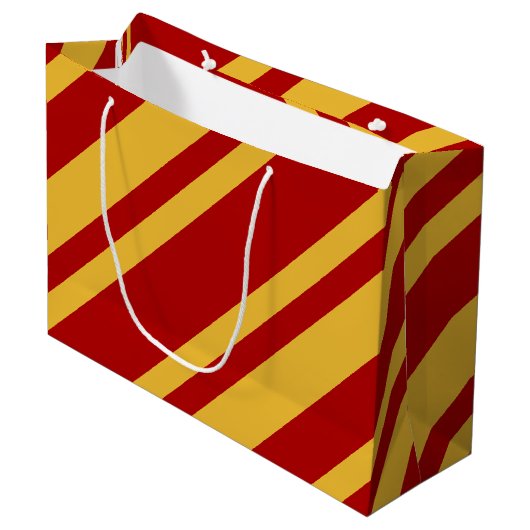 Wizard Rot und Gold Große Geschenktüte (Vorderseite Schrägansicht)