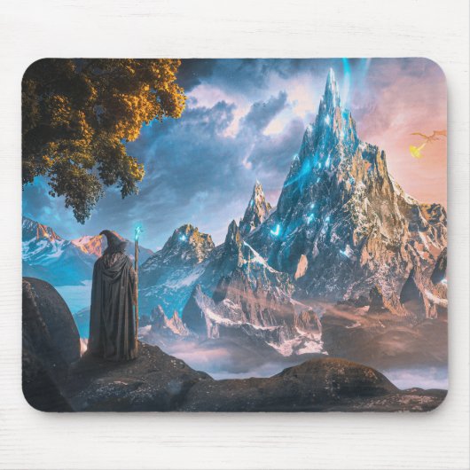 Wizard rpg Sonnenuntergang Mousepad (Vorne)