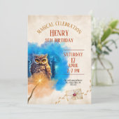 Wizard School Themed Birthday Party Invitation Save The Date (Stehend Vorderseite)