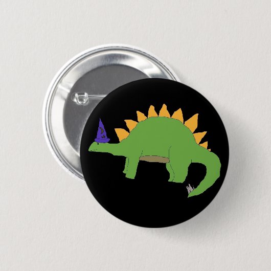 Wizard Stegosaurus Button (Vorne & Hinten)