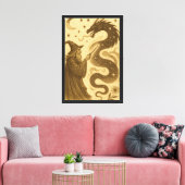 Wizard Summoning Dragon Leinwanddruck (Insitu (Wohnzimmer))