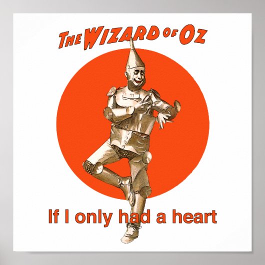 Wizard von Oz Tinman Heart Poster (Vorne)