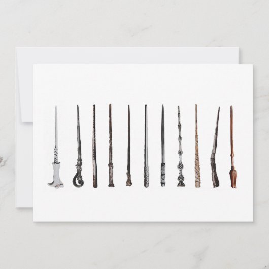Wizard Wands Einladung (Vorderseite)