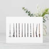 Wizard Wands Einladung (Stehend Vorderseite)