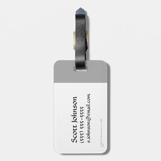 Wizard Weapon Collage Gepäckanhänger (Rückseite vertikal)