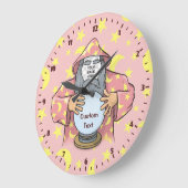 Wizard with your face große wanduhr (Winkel)