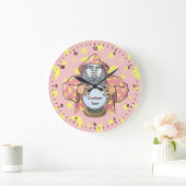 Wizard with your face große wanduhr (Zuhause)