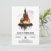 Wizardry und Wonder Birthday Einladung (Stehend Vorderseite)