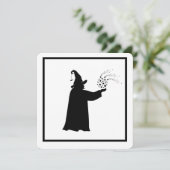 Wizard's Ball Halloween-Party Einladung (Stehend Vorderseite)