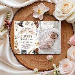 Wizards Birthday Photo Invitation Einladung