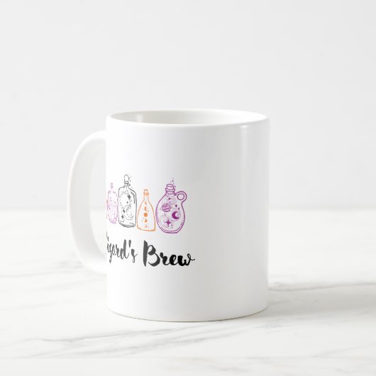 Wizard's Brew Funny Customizable Kaffeetasse (Vorderseite Links)