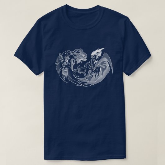 Wizards' Duel (Dark Fantasy Art Gamer Graphic) T-Shirt (Design vorne)