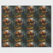 Wizards moonlight, pumpkin harvest ultra long luxu geschenkpapier (Flach)